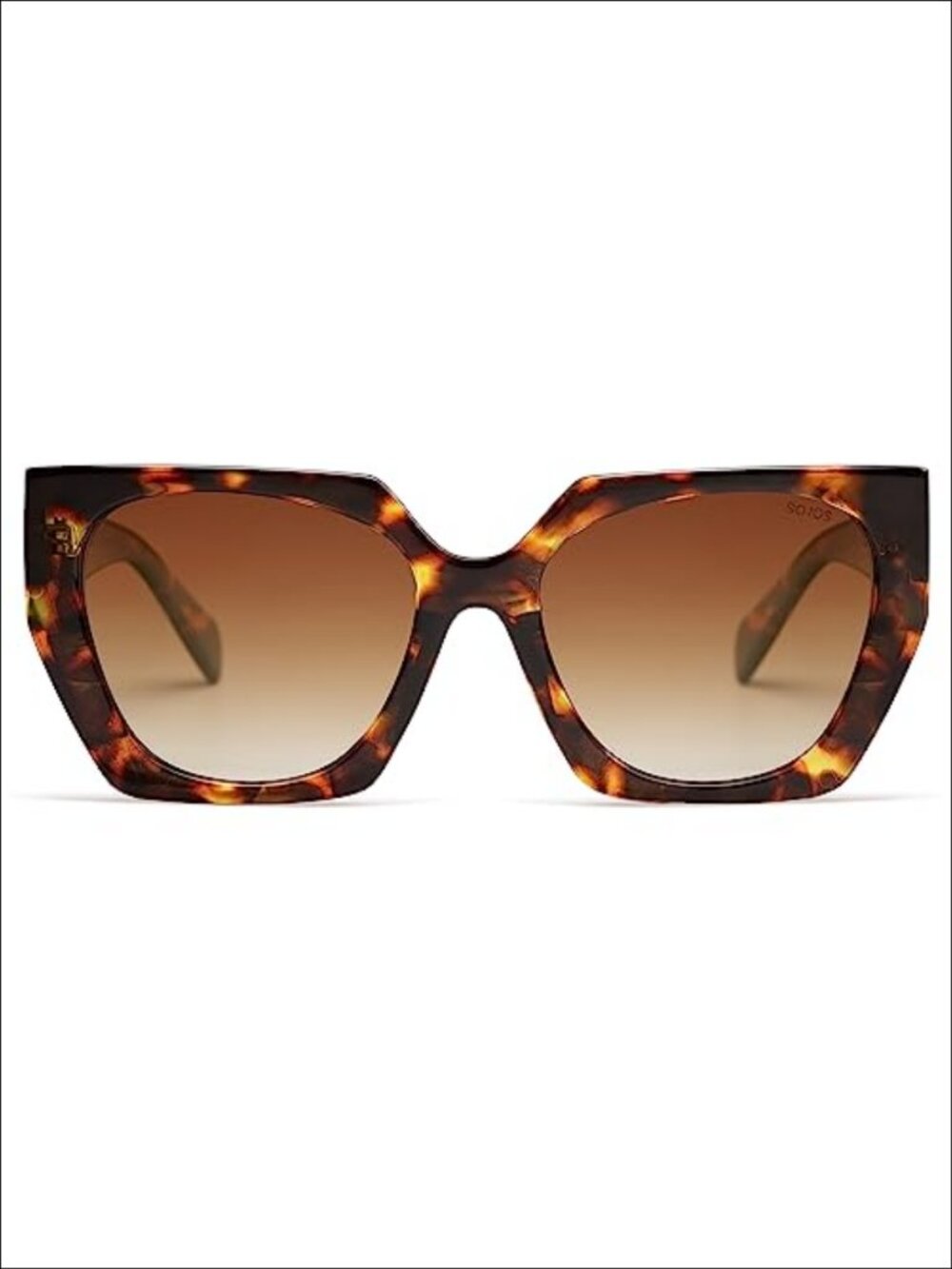 Oversized Polarized Square Cateye Sunglasses UV400 Protection